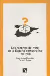 LAS RAZONES DEL VOTO EN LA ESPAÑA DEMOCRATICA 1977-2008 LAS RAZONES DEL VOTO EN LA ESPAÑA DEMOCRATICA 1977-2008